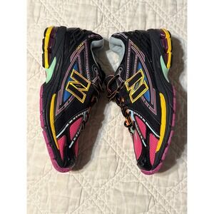 New Balance 1906R men's 8 Neon Nights Black Multi Color Sneakers M1906RCP
